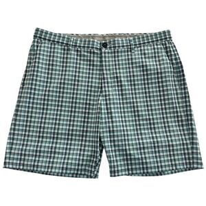 Tommy Bahama Mens Boracay Plaid Shorts Green Blue Stretch Size 38 Performance